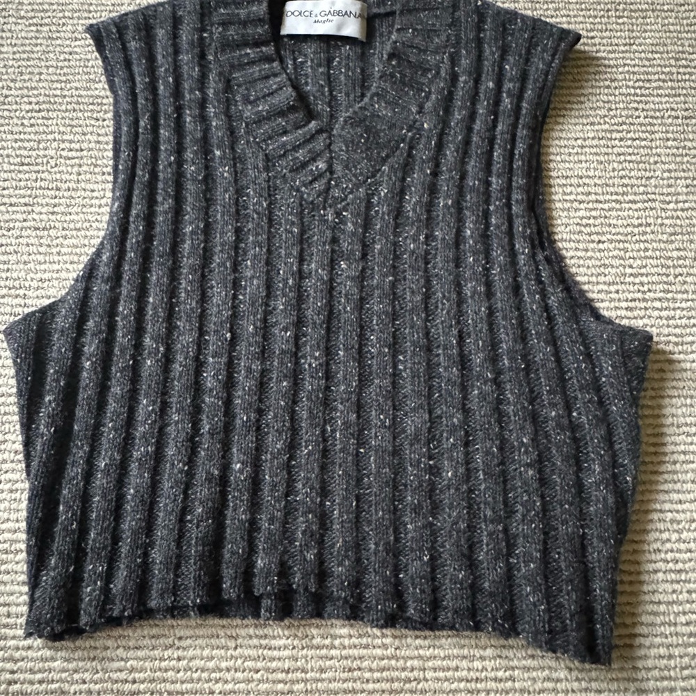 Dolce & Gabbana Charcoal Knit Sweater